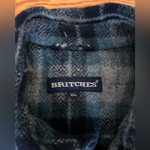 Britches Plaid Blue Jacket Shacket - Size XL - Picture 2 of 9